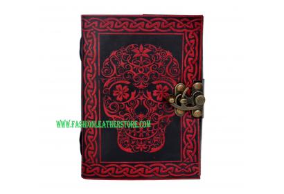 Celtic Handmade Leather Journal Note Book Blank Book Book Of Shadow Leather Dairy Red With Black Color 